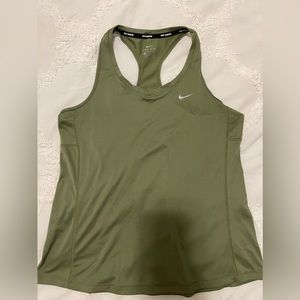 Green Nike Dri-Fit Racerback Tank